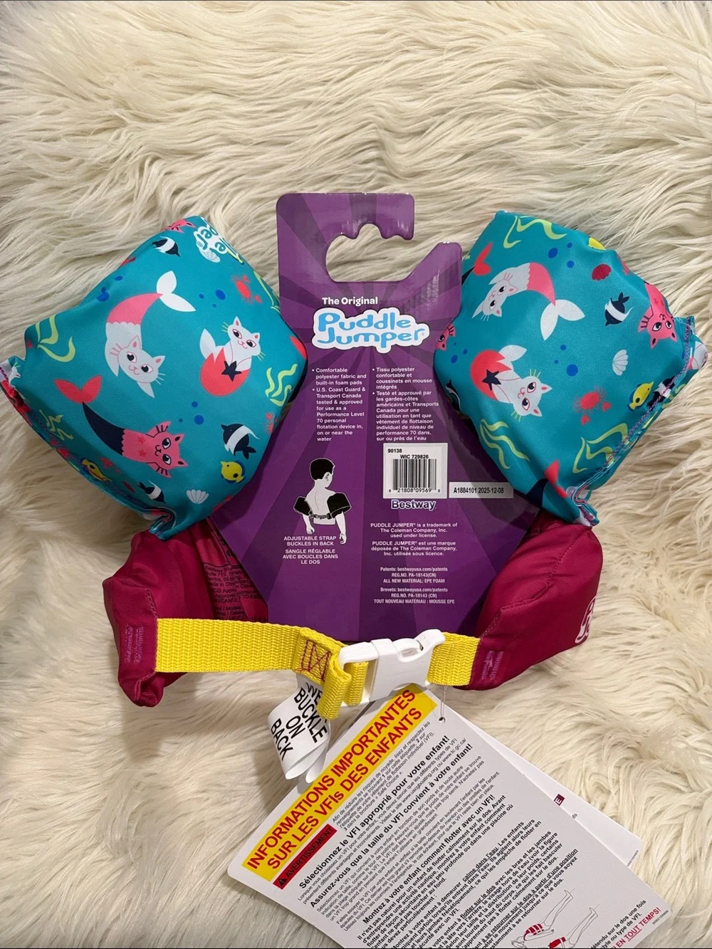 NEW Puddle Jumper Child Deluxe Life Vest Swim Floats Floaties Mermaid Cat KITTEN